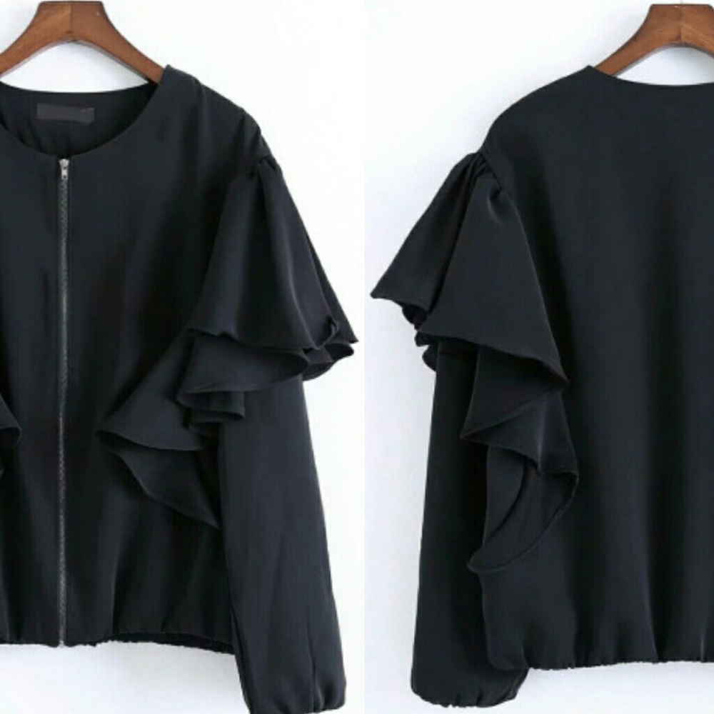 🆕🌿RUFFLE JACKET🌿🌿 - Picture 6 of 7
